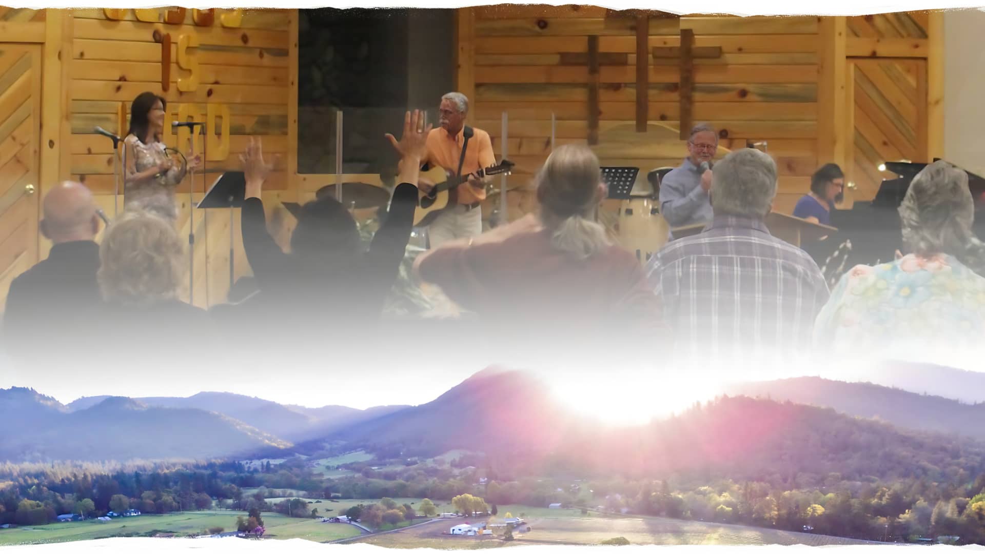 Image presents a picture of Jubilation Fellowship church service, where disciples of Jesus Christ love God and love people.