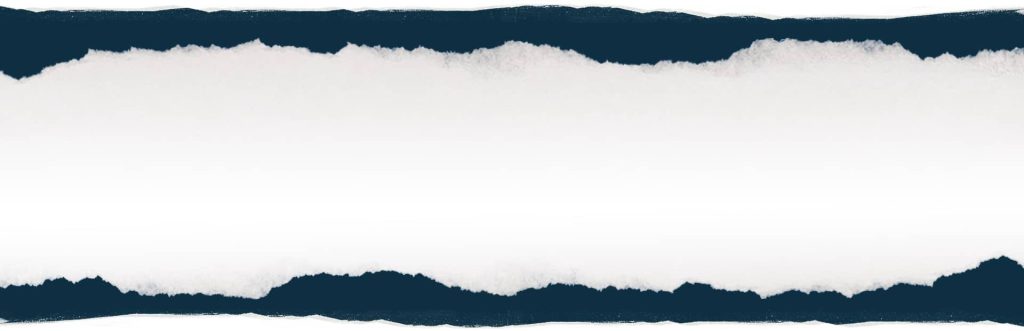 Image is a gray-white textured page divider with dark blue tattered edges, serving as a page divider for the "Loving God, Loving People" text overlay.